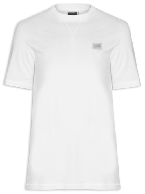 Camiseta Masculina Relaxed Fit Em Algodão – Branco