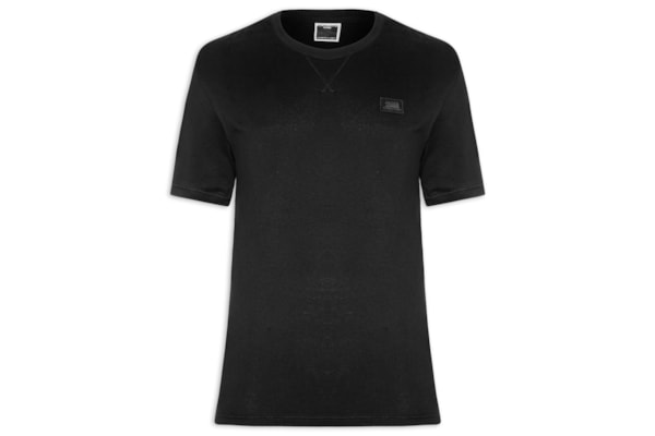 Camiseta Masculina Relaxed Fit Em Algodão - Preto