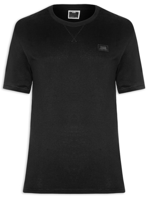 Camiseta Masculina Relaxed Fit Em Algodão – Preto