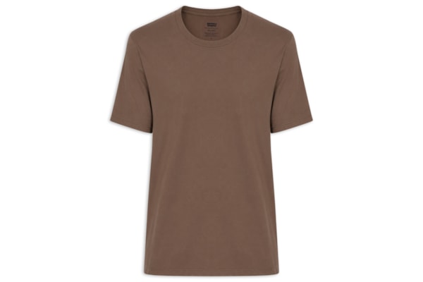 Camiseta Masculina Relaxed Fit Essential - Marrom