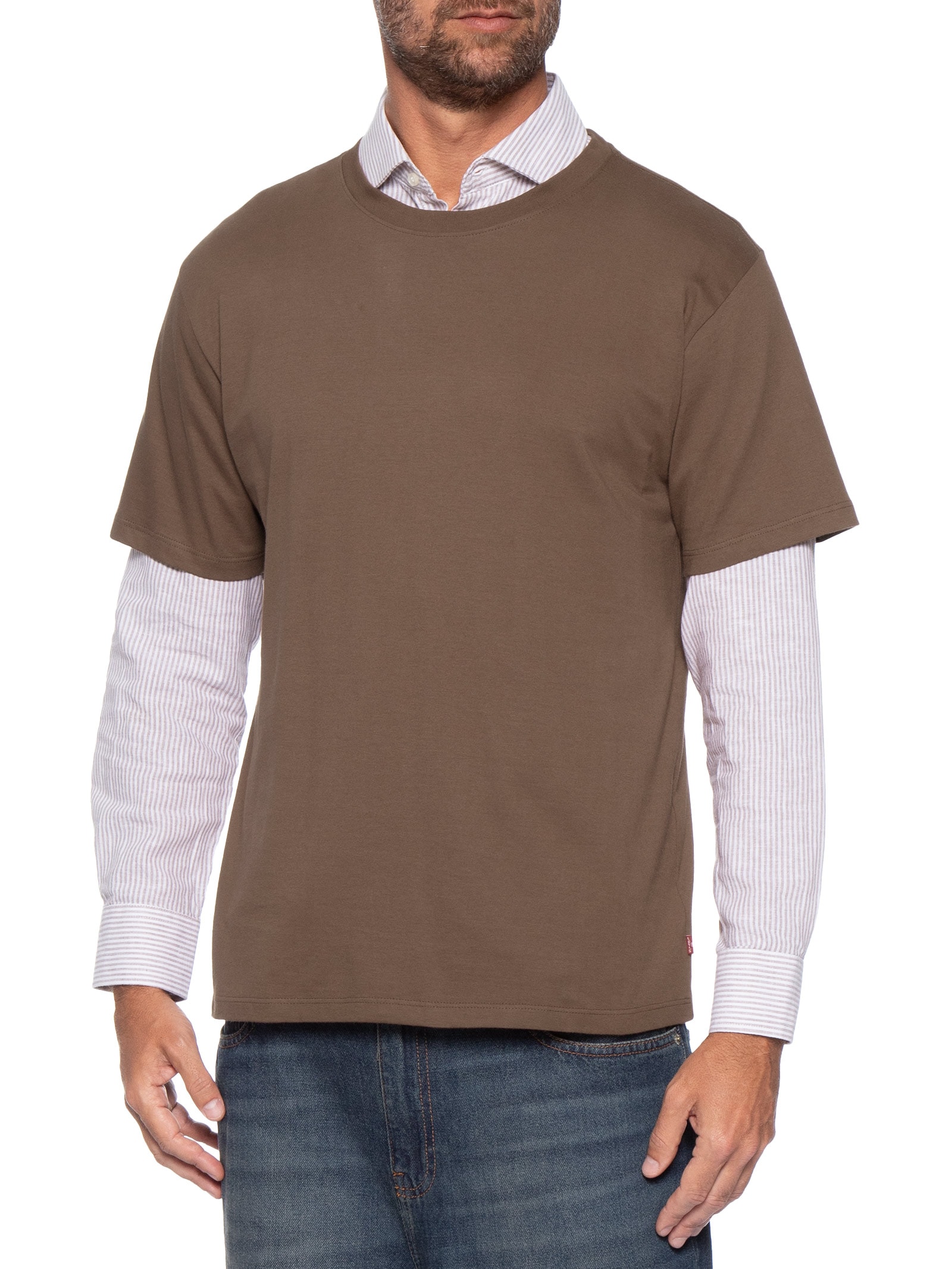 Camiseta Masculina Relaxed Fit Essential Marrom Levi's