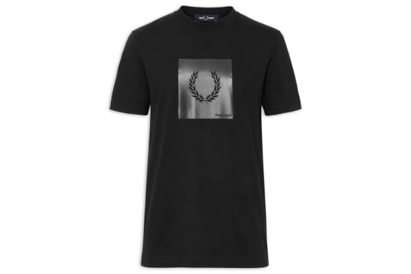 Camiseta Masculina Relaxed Fit Estampa Box - Preto