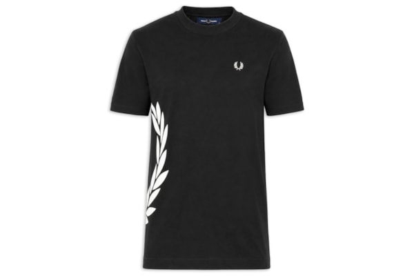 Camiseta Masculina Relaxed Fit Estampa Coroa De Louros - Preto