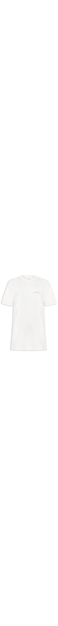Camiseta Masculina Relaxed Fit Estampada - Branco