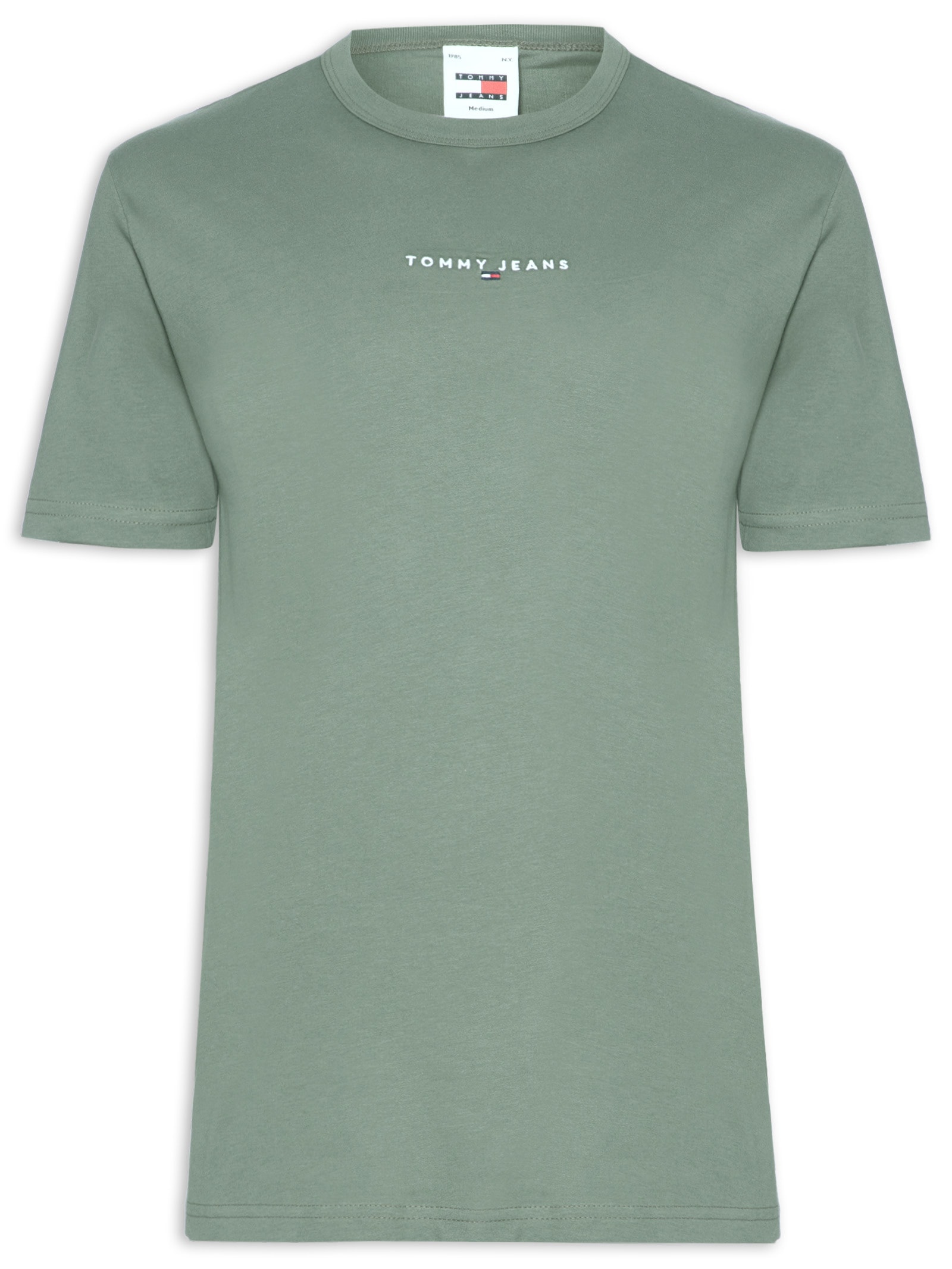 Camiseta Masculina Relaxed Fit Linear Logo Verde Tommy Jeans