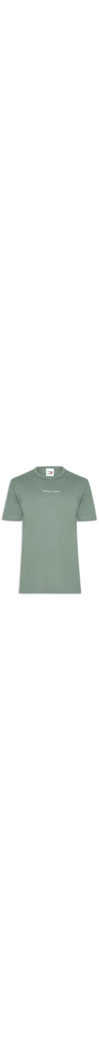 Camiseta Masculina Relaxed Fit Linear Logo - Verde