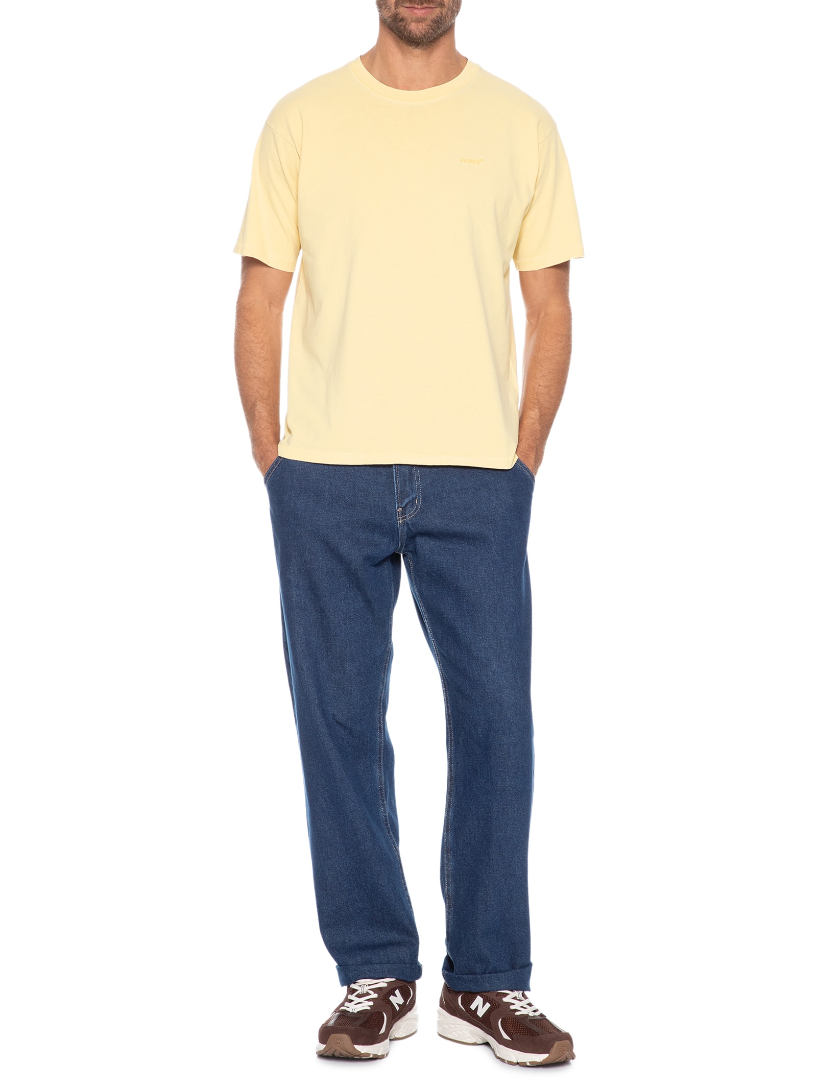 Camiseta Masculina Relaxed Fit Red Tab Vintage Amarelo Levi's