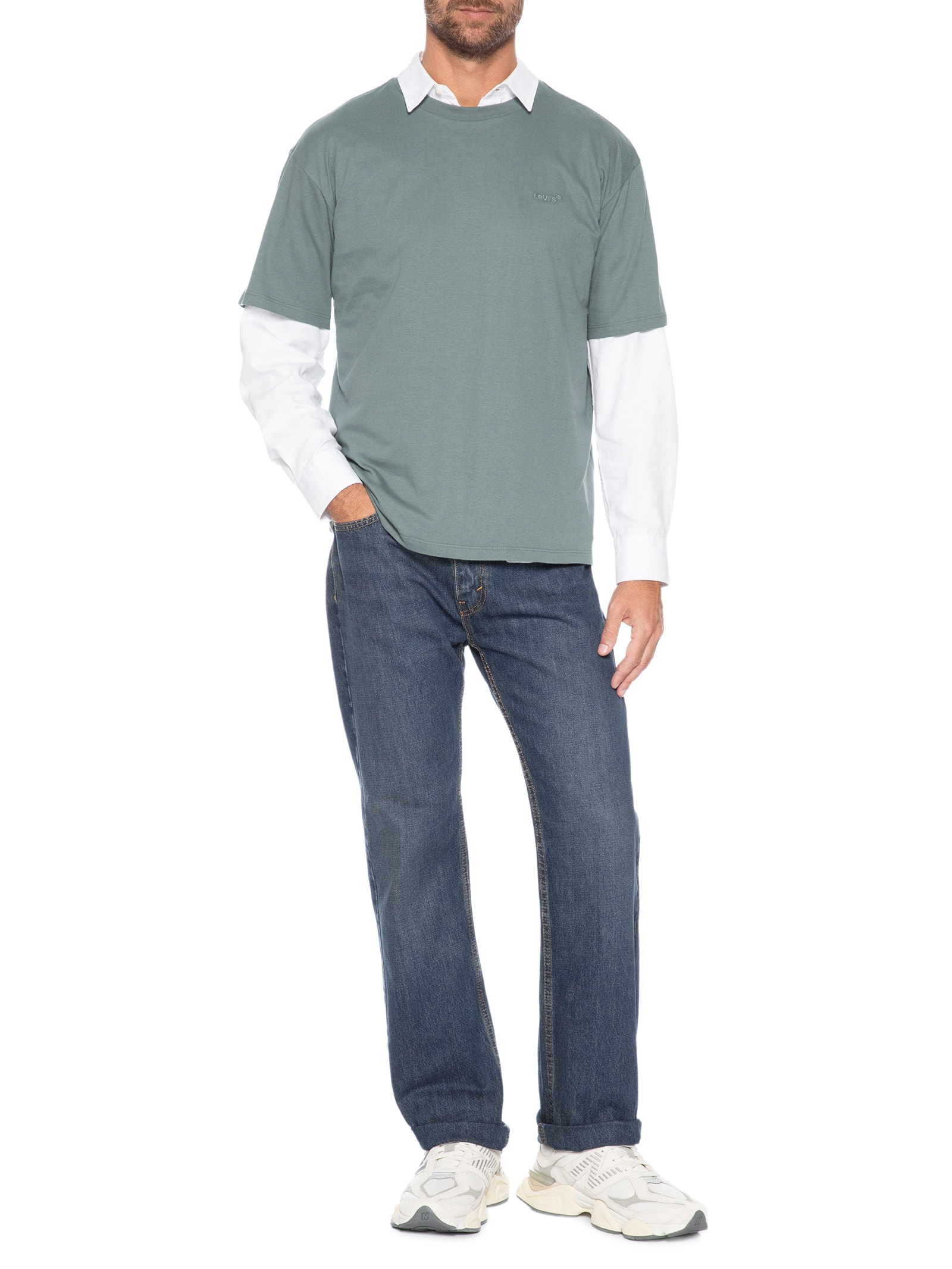 Camiseta Masculina Relaxed Fit Red Tab Vintage Verde Levi's