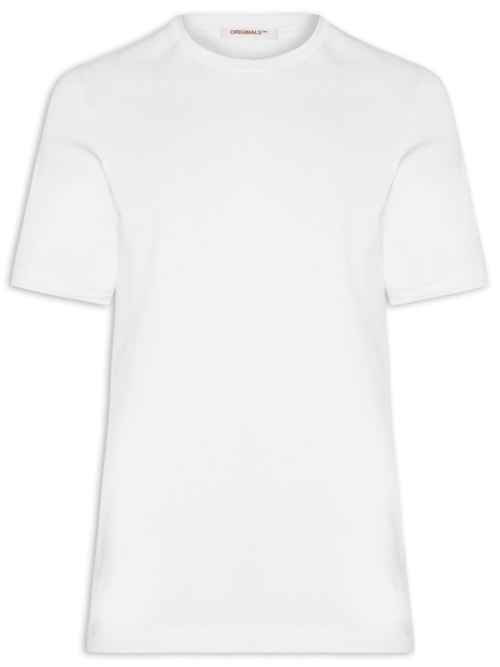 Camiseta Masculina Relaxed Fit Rubber Print – Branco