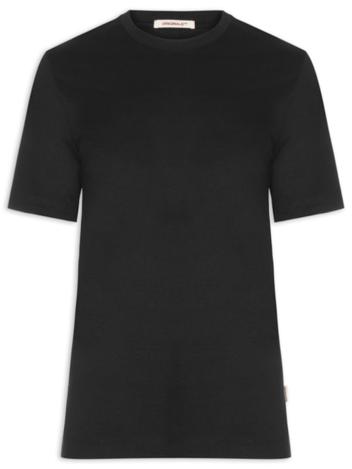 Camiseta Masculina Relaxed Fit Rubber Print – Preto