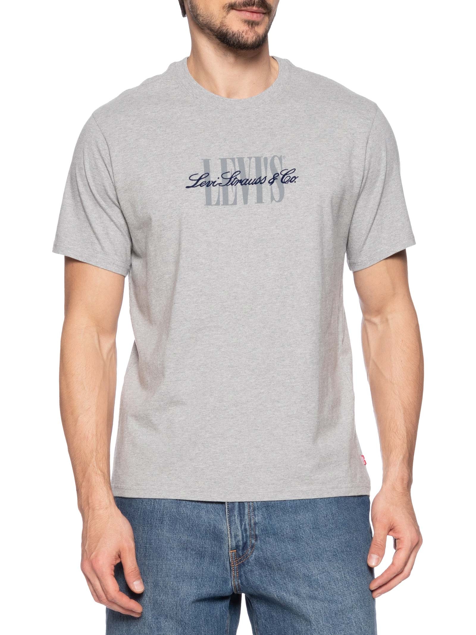 Camiseta Masculina Relaxed Fit SS Graphic Cinza Levi's