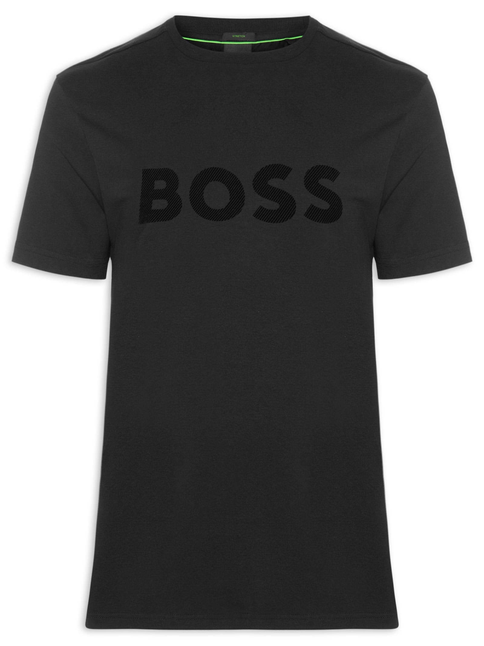 Camiseta Masculina Relaxed Fit Stretch Cotton Ts Iconic Logo Preto Boss
