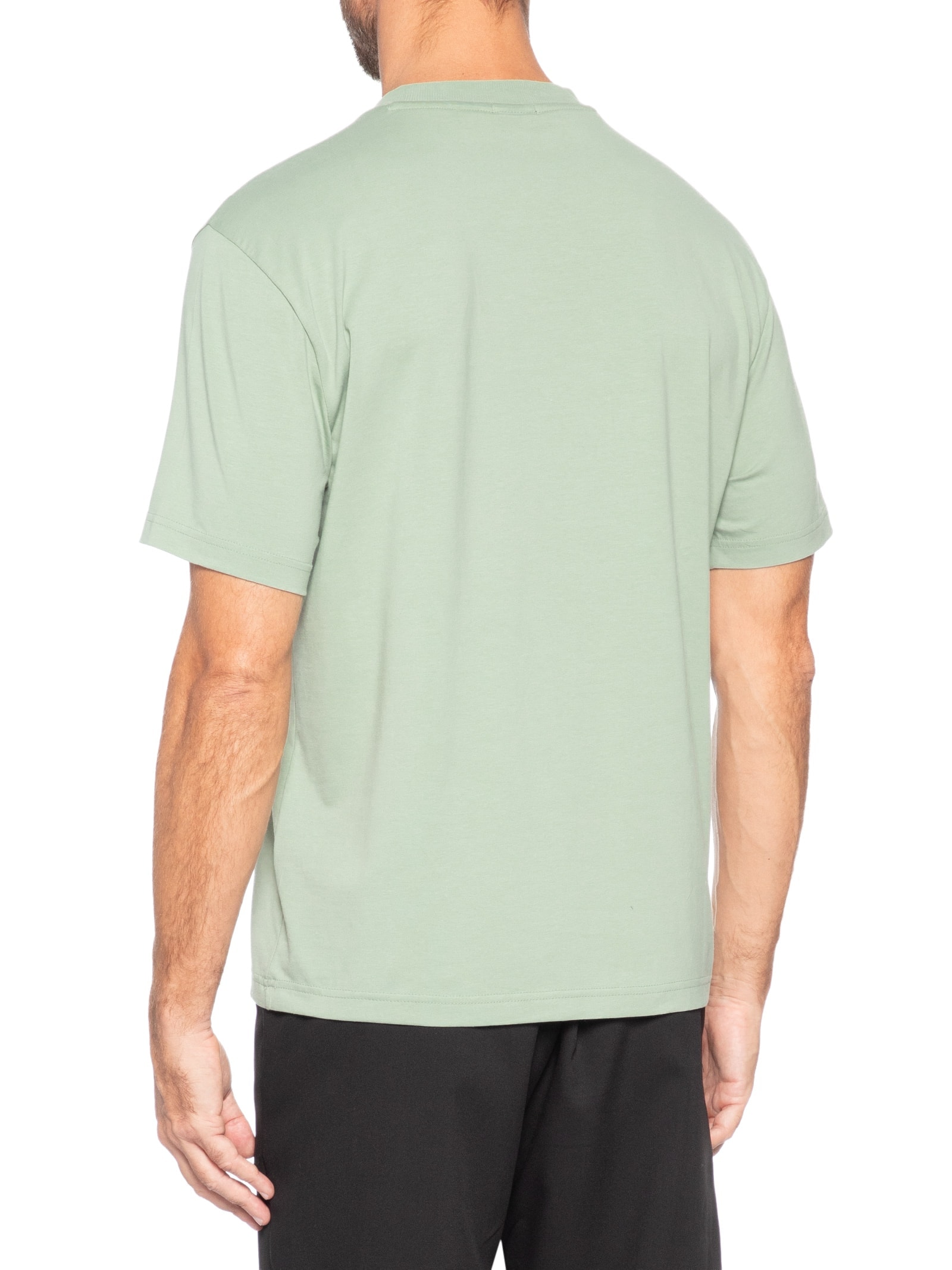 Camiseta Masculina Relaxed Fit Stretch Cotton Ts Iconic Logo Verde Boss