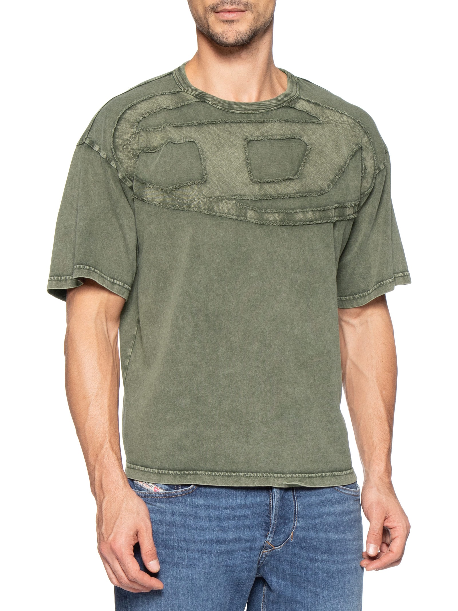 Camiseta Masculina Relaxed Fit T-Boxt-De Verde Diesel