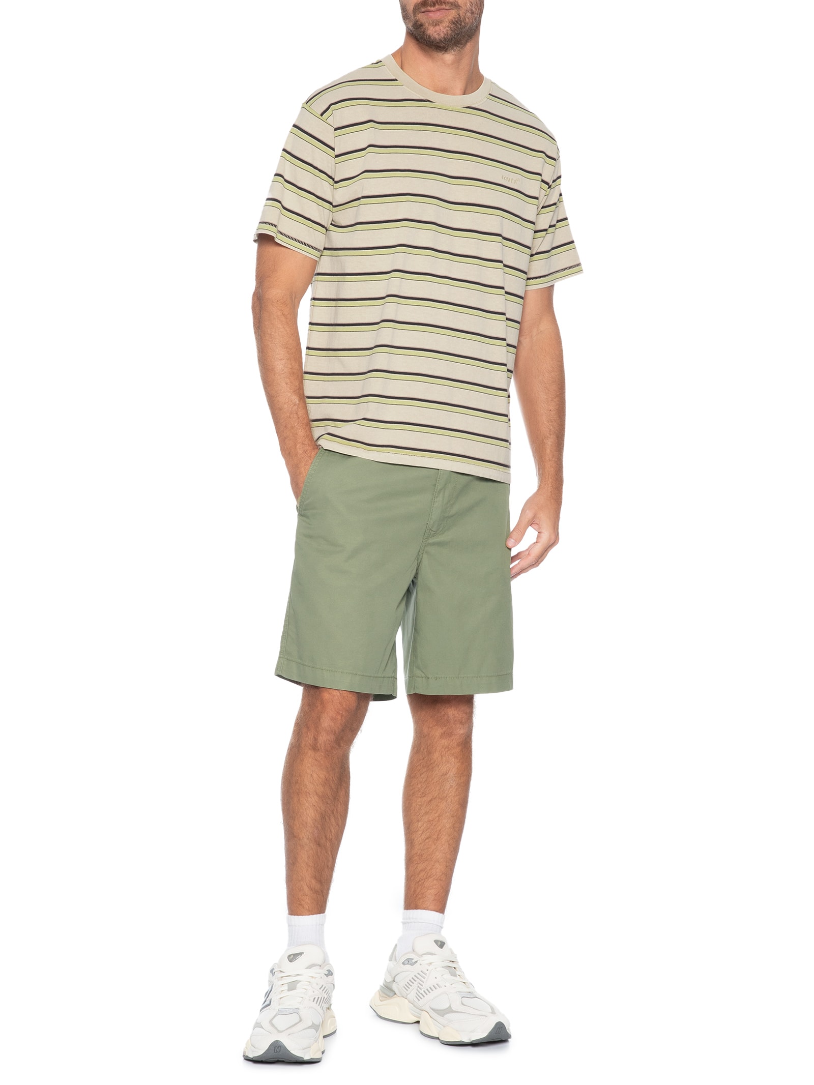 Camiseta Masculina Relaxed Fit Tab Vintage Bege Levi's