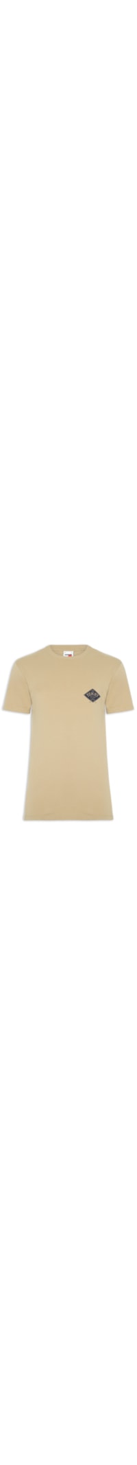 Camiseta Masculina Relaxed Fit Varsity - Bege