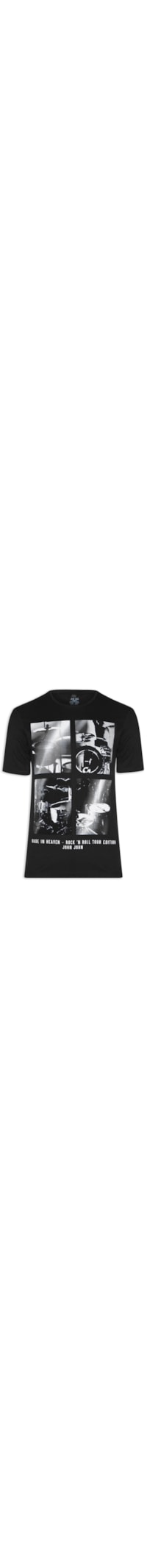 Camiseta Masculina Relaxed Rock Band - Preto