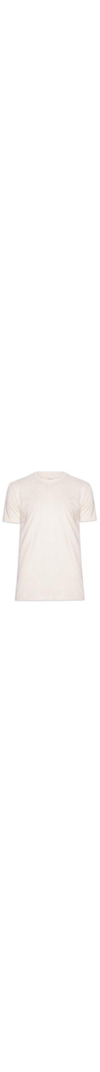 Camiseta Masculina Relevo Blend com Linho - Off White