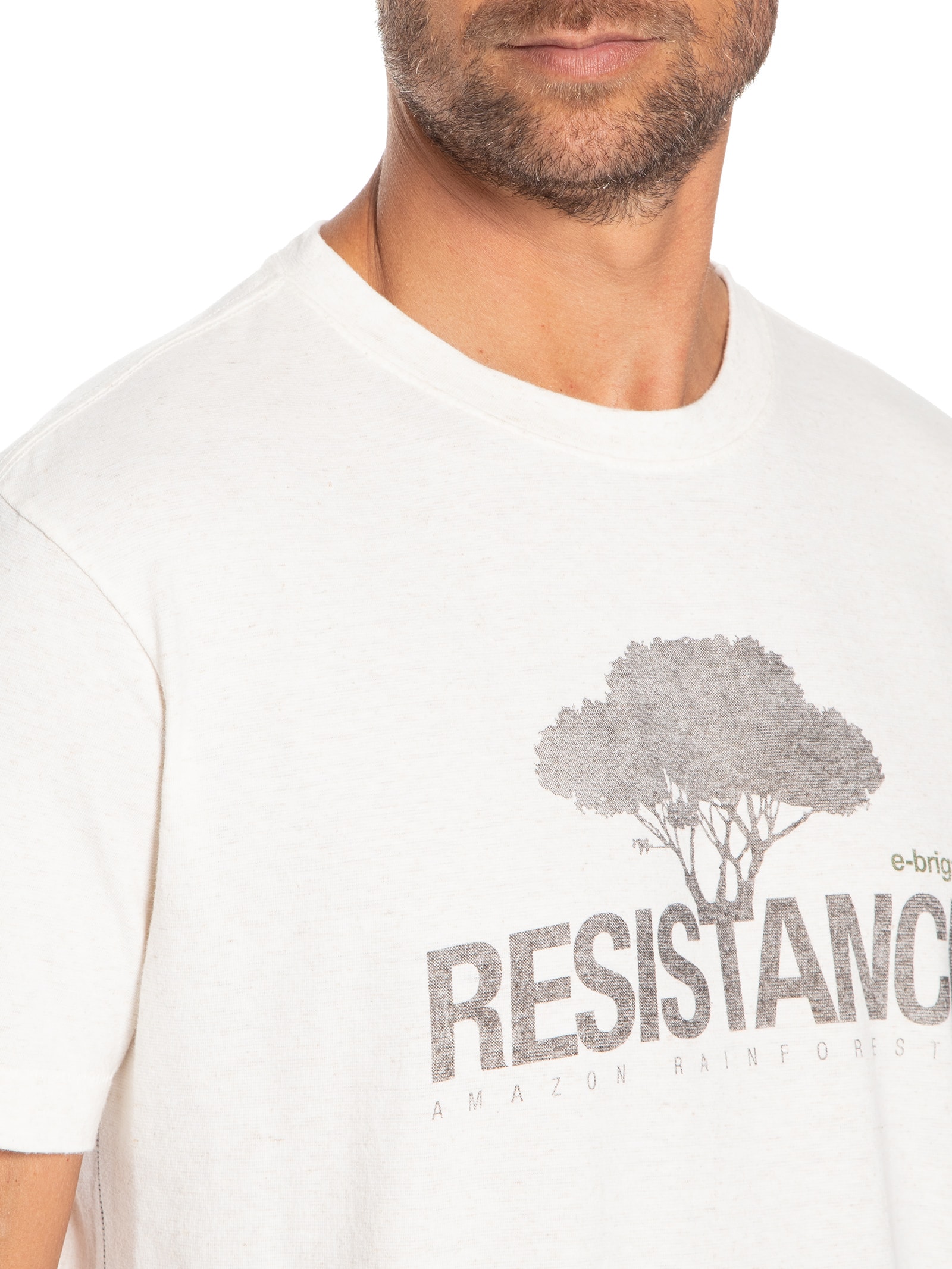 Camiseta Masculina Resistance Bege  Osklen