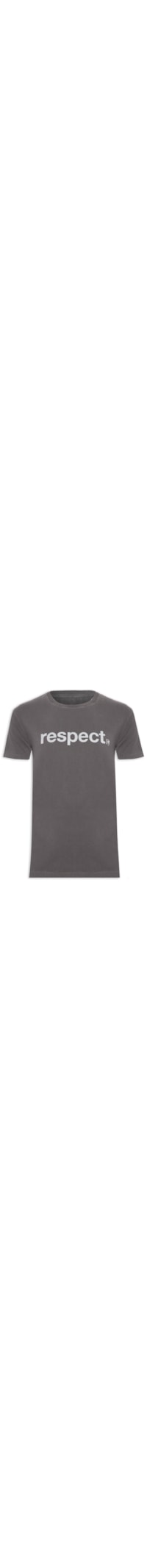 Camiseta Masculina Respect - Cinza