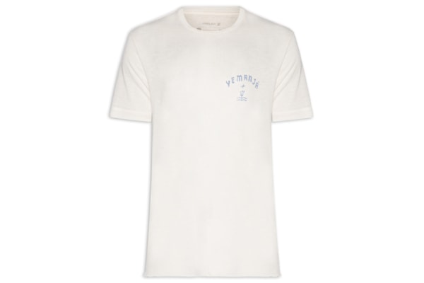 Camiseta Masculina Retro Yemanja Light Linen - Branco