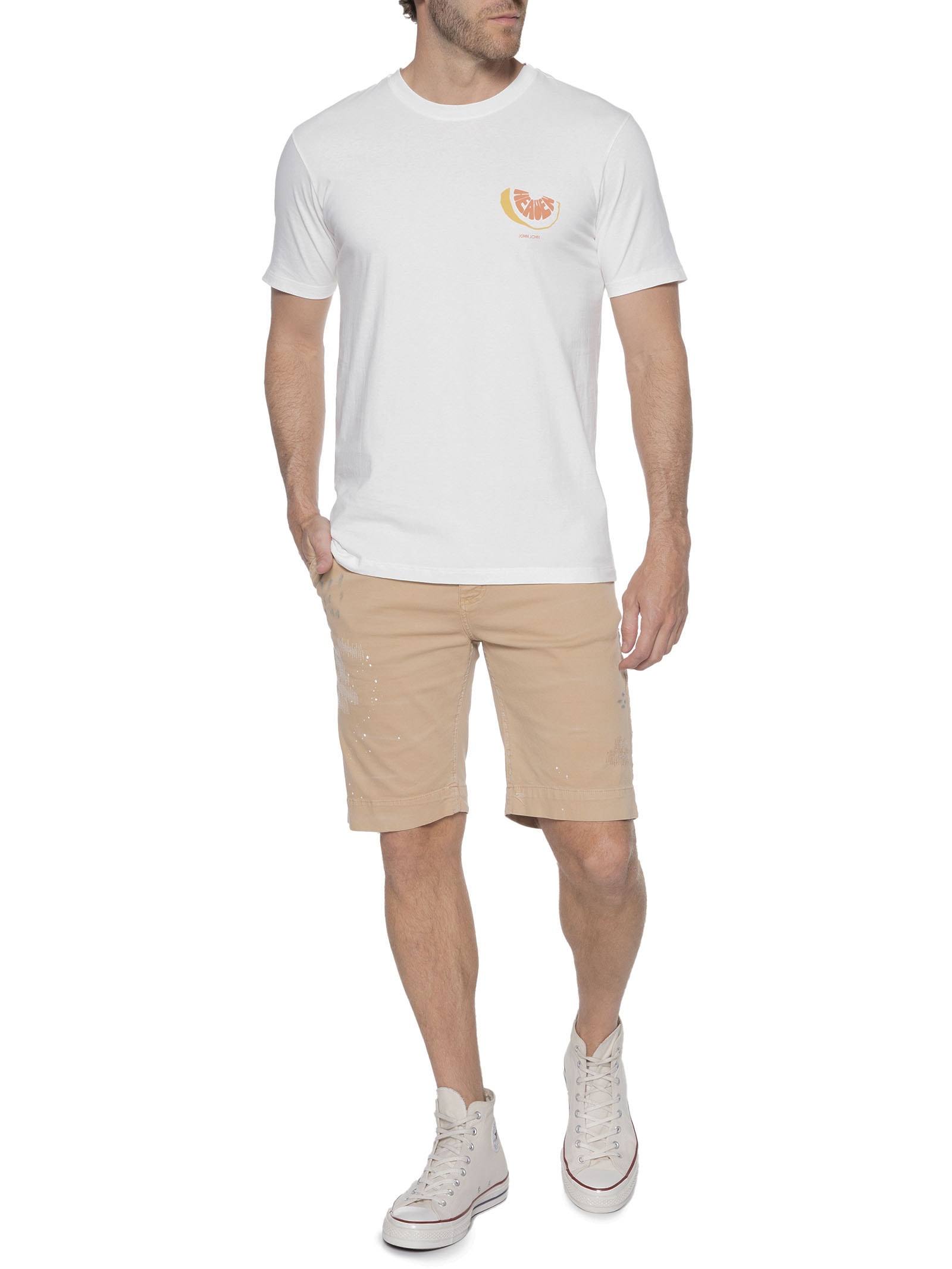 Camiseta Masculina Rg Orange Slice Off White John John