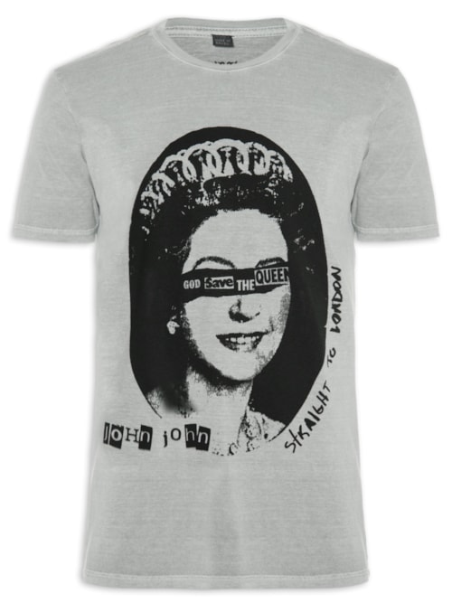 Camiseta Masculina Rg Save The Queen – Cinza