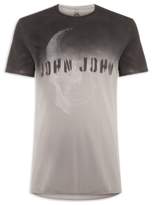 Camiseta Masculina Rg Skull Points – Cinza