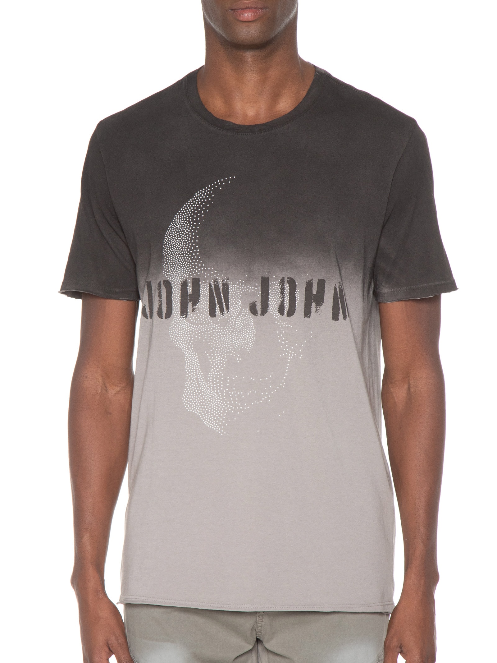 Camiseta Masculina Rg Skull Points Cinza John John