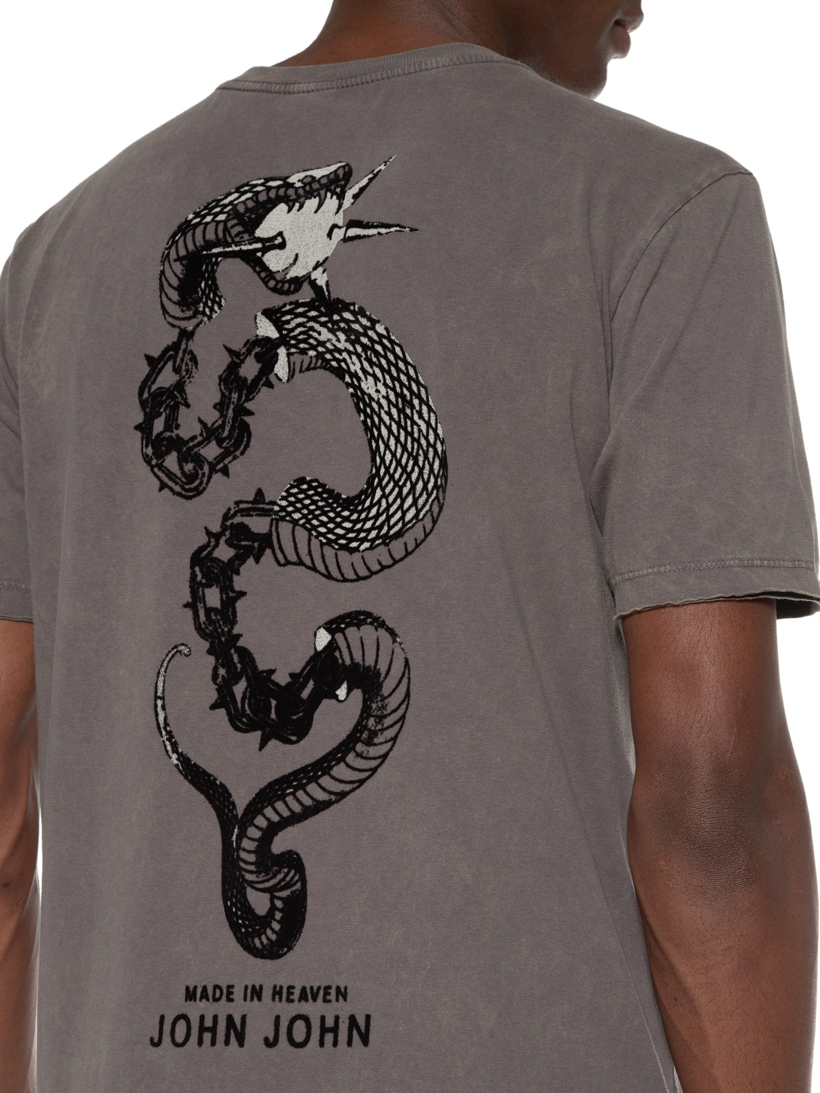 Camiseta Masculina Rg Snake Brown Marrom John John