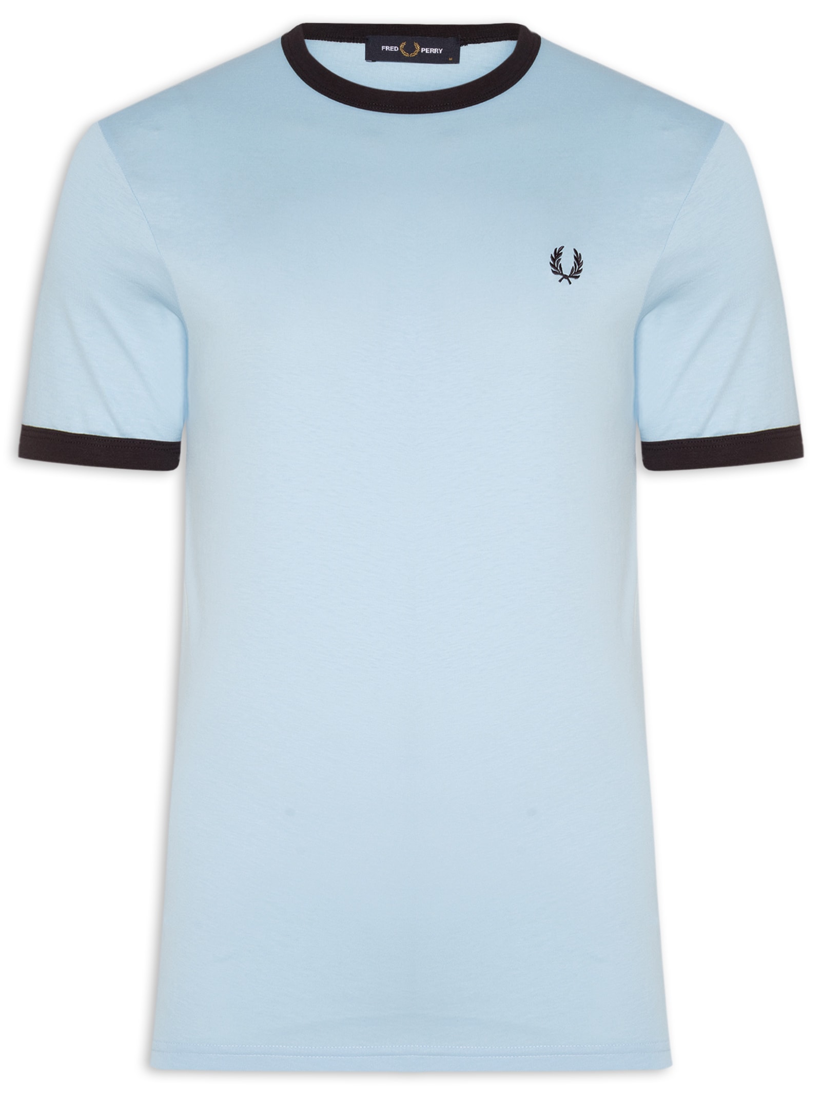 Camiseta Masculina Ringer Regular Fit Azul Fred Perry