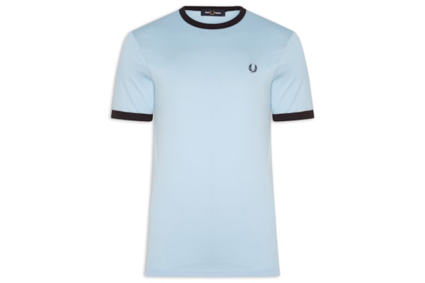 Camiseta Masculina Ringer Regular Fit - Azul