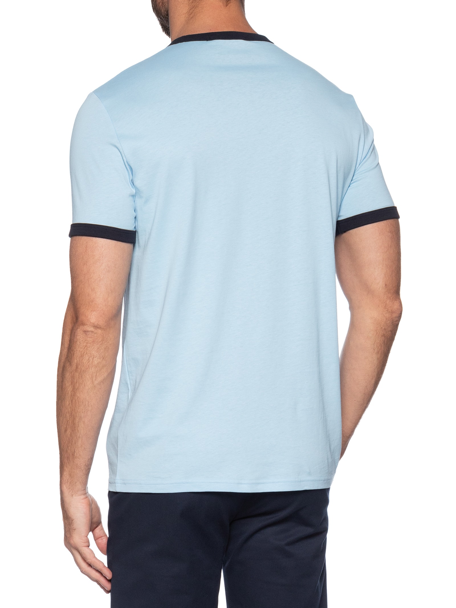 Camiseta Masculina Ringer Regular Fit Azul Fred Perry