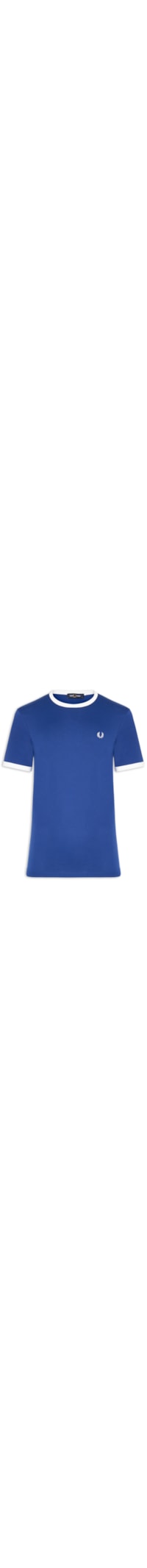Camiseta Masculina Ringer Regular Fit Em Algodão - Azul
