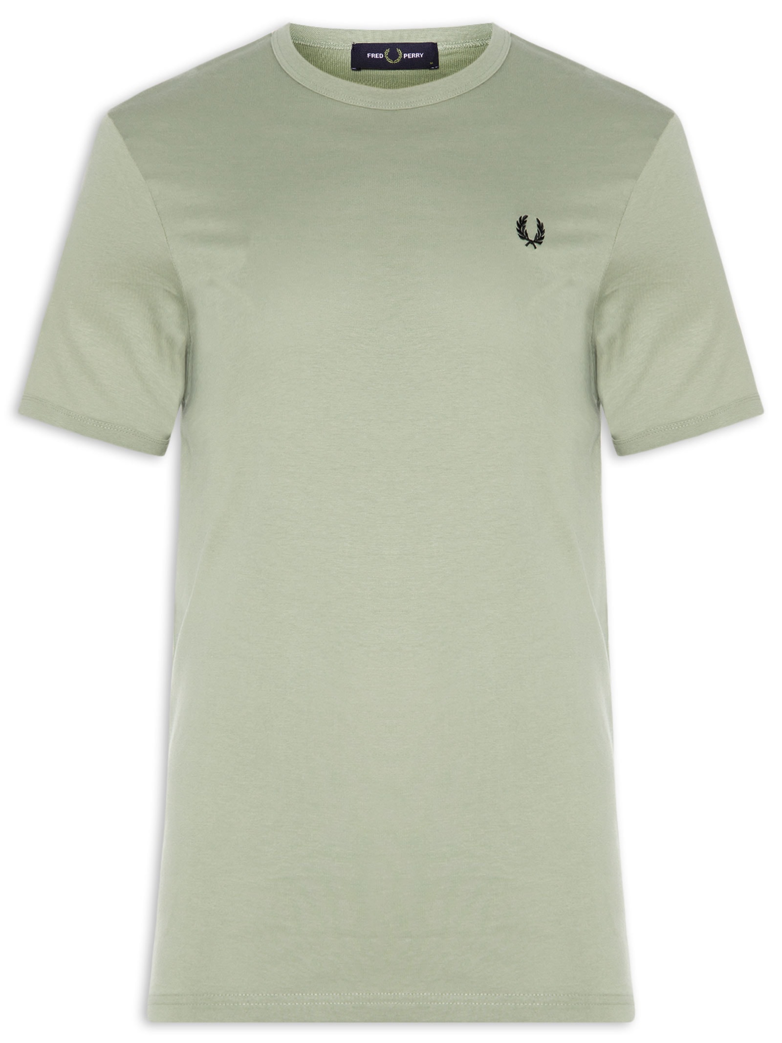 Camiseta Masculina Ringer Regular fit em Algodão – Verde Fred Perry