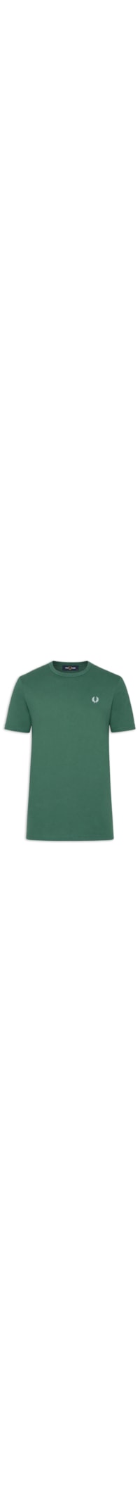Camiseta Masculina Ringer Regular Fit Punhos E Gola Canelados - Verde