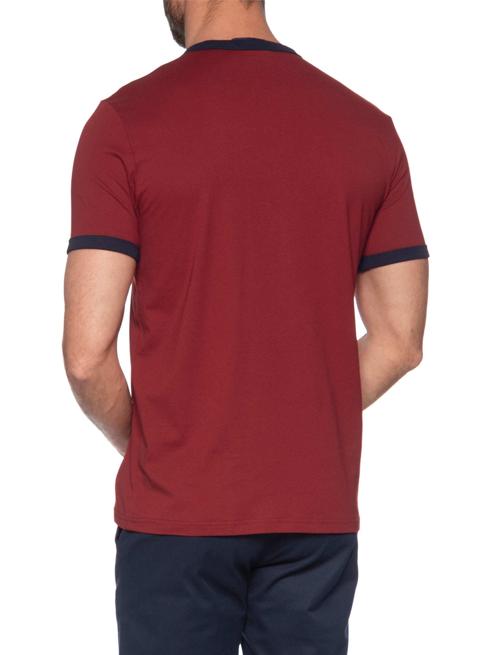 Camiseta Masculina Ringer Regular Fit Vermelho Fred Perry