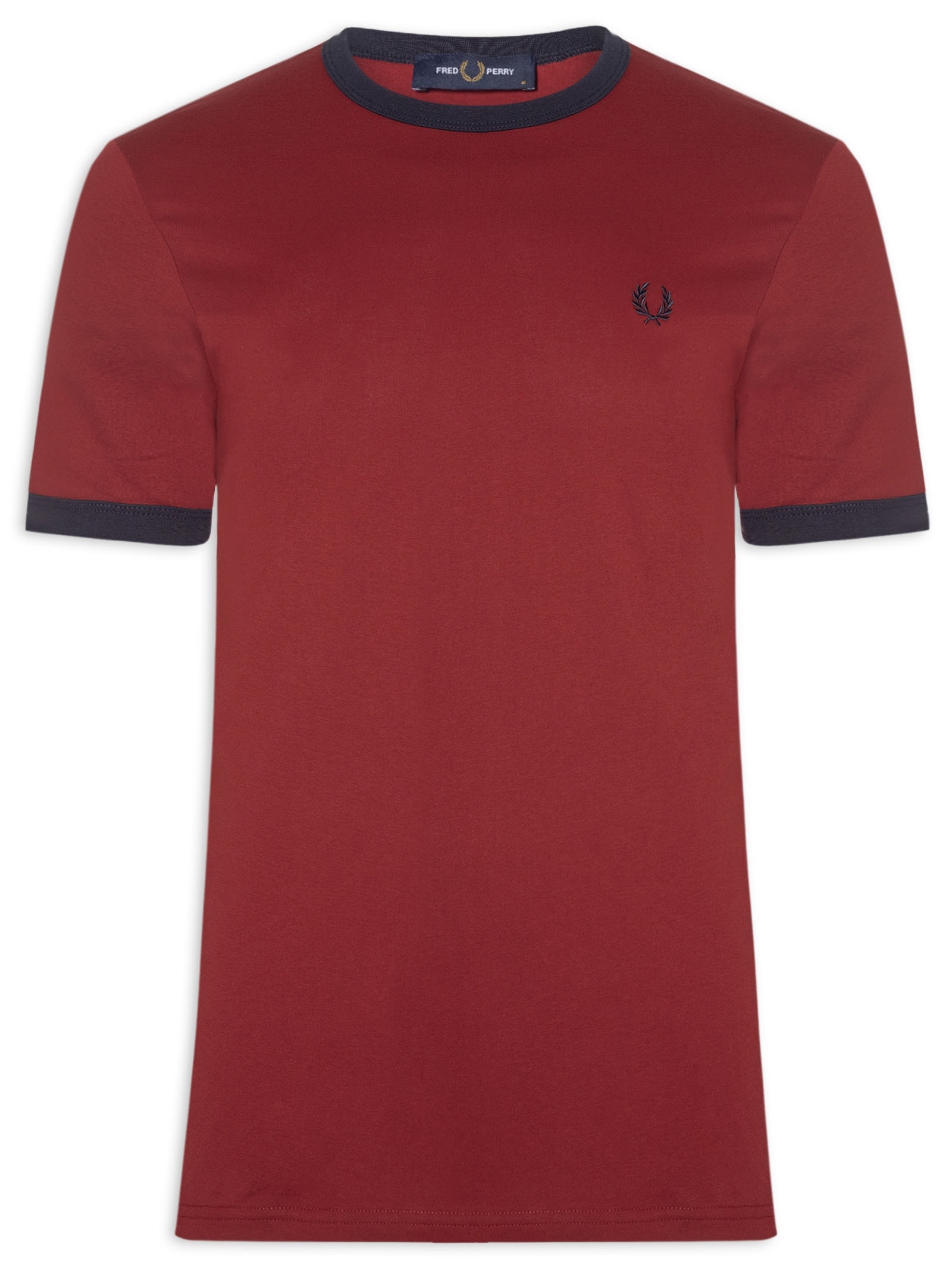 Camiseta Masculina Ringer Regular Fit Vermelho Fred Perry