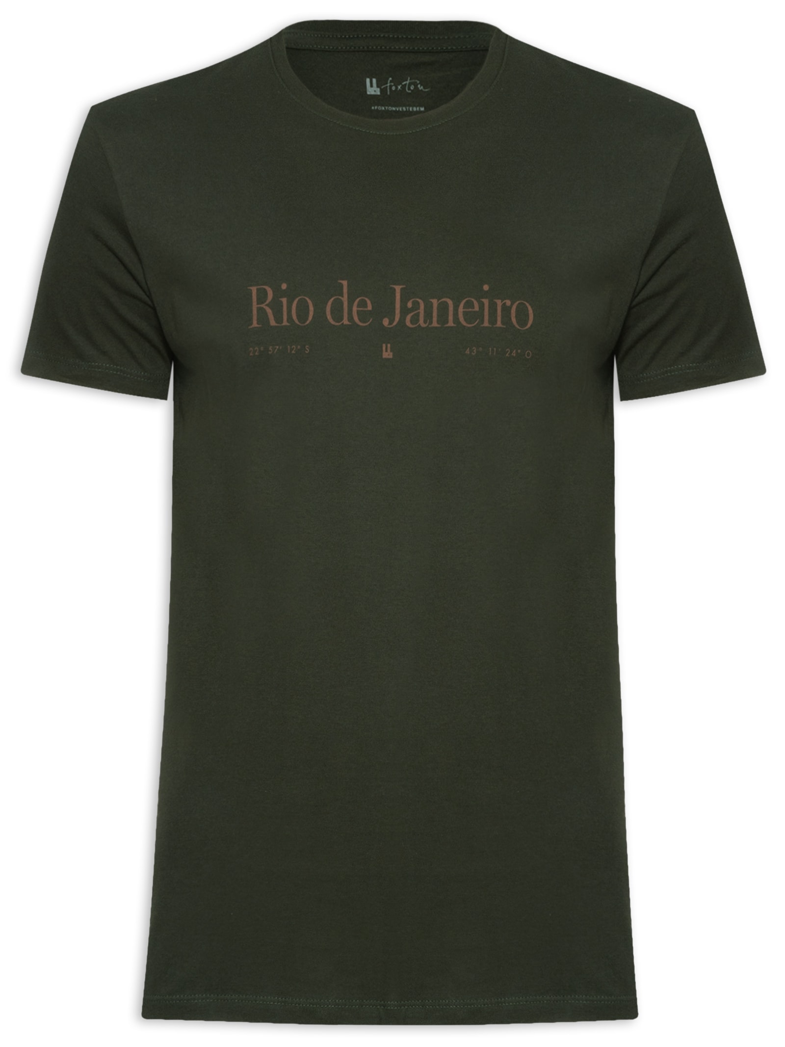 Camiseta Masculina Rio De Janeiro Verde Foxton