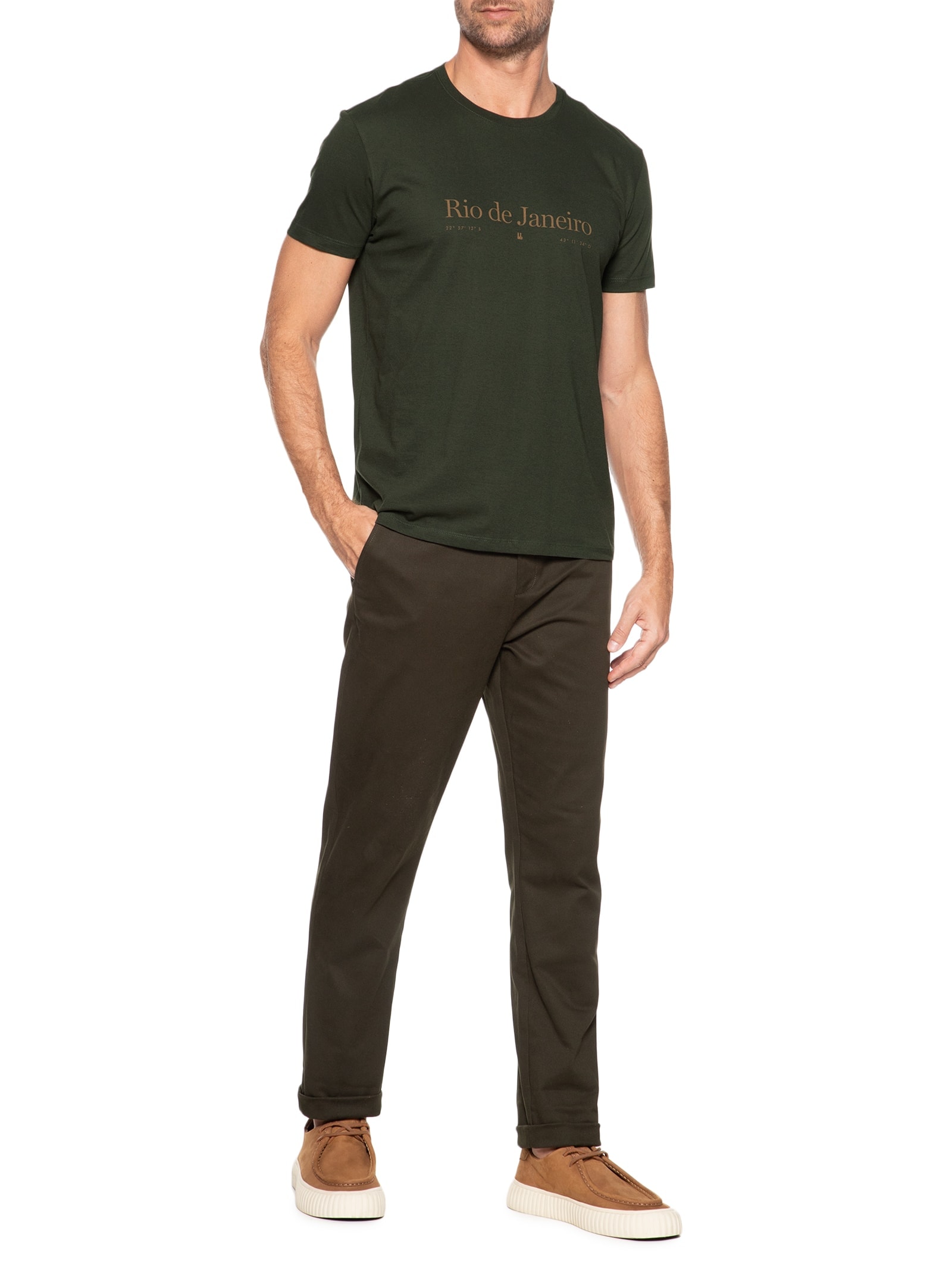 Camiseta Masculina Rio De Janeiro Verde Foxton