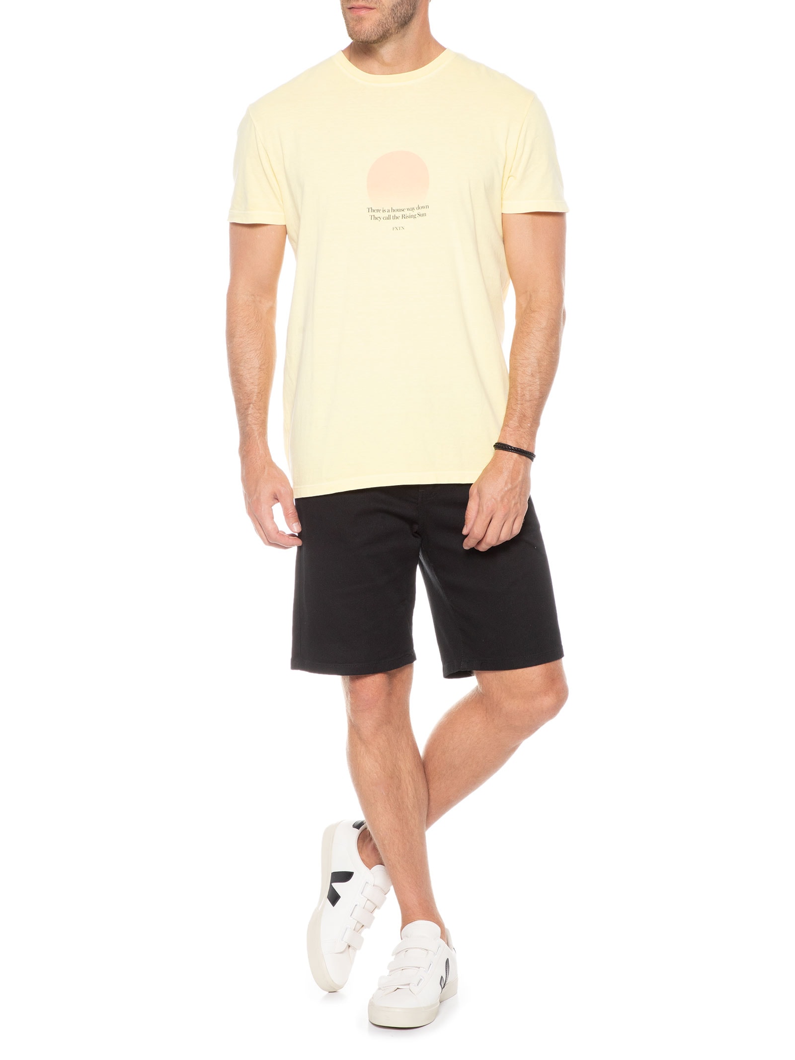 Camiseta Masculina Rising Sun Amarelo Foxton