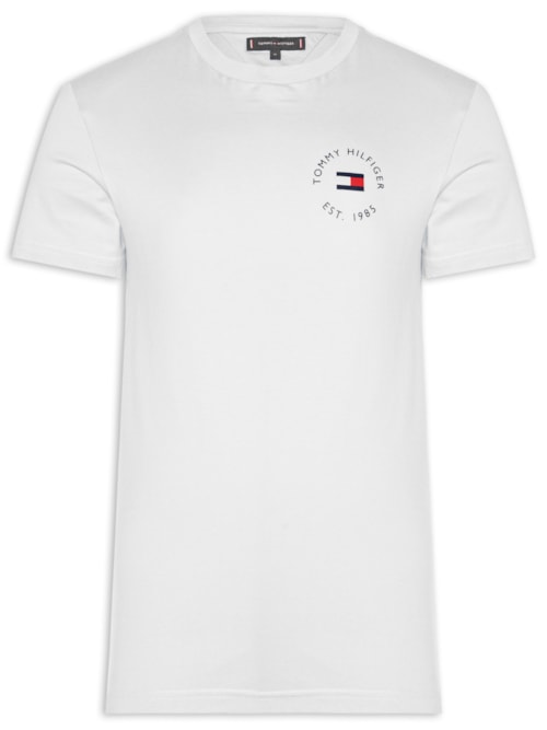 Camiseta Masculina Roundle Logo Chest Tee - Branco