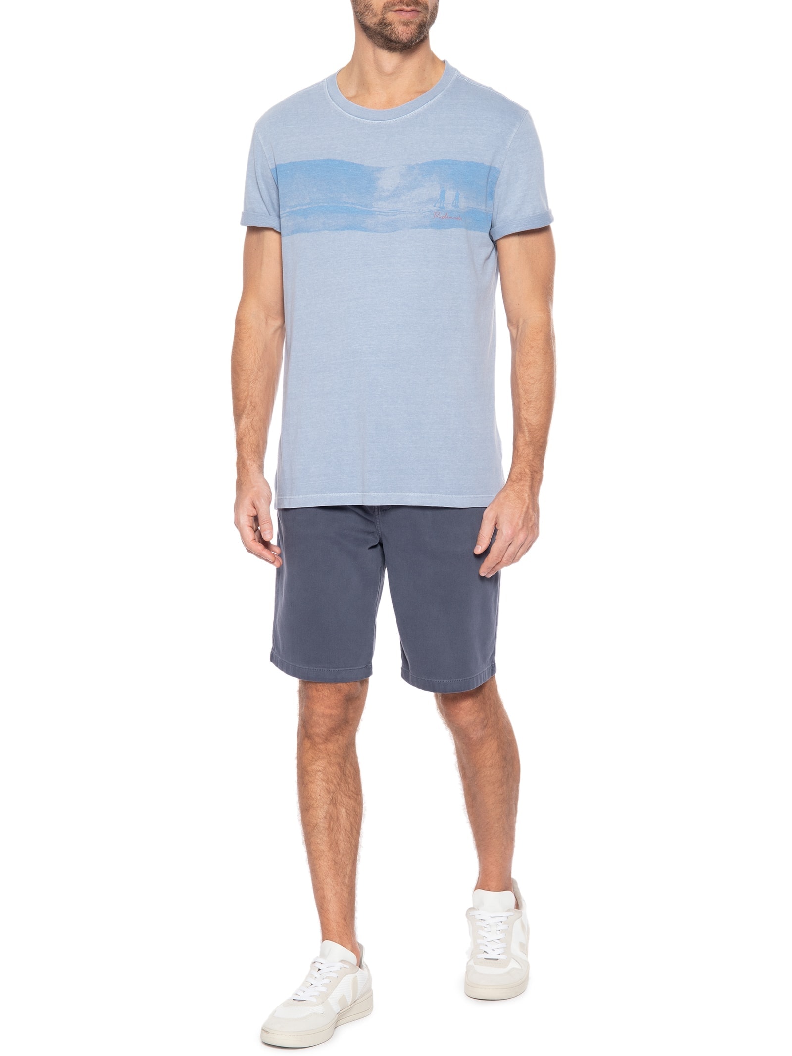 Camiseta Masculina Rowing Surf Azul Richards