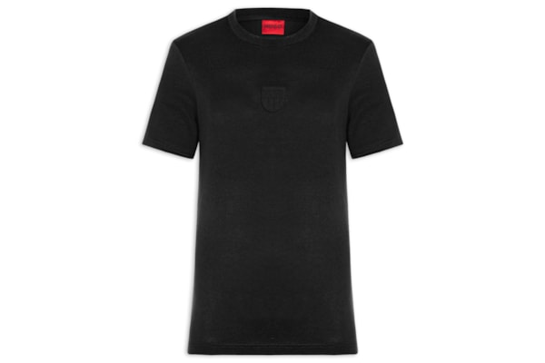 Camiseta Masculina Rubber Logo Crew Neck - Preto