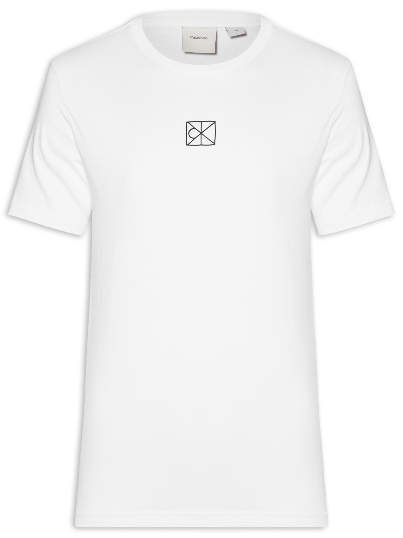 Camiseta Masculina Rubber Patch AOP Branco Calvin Klein