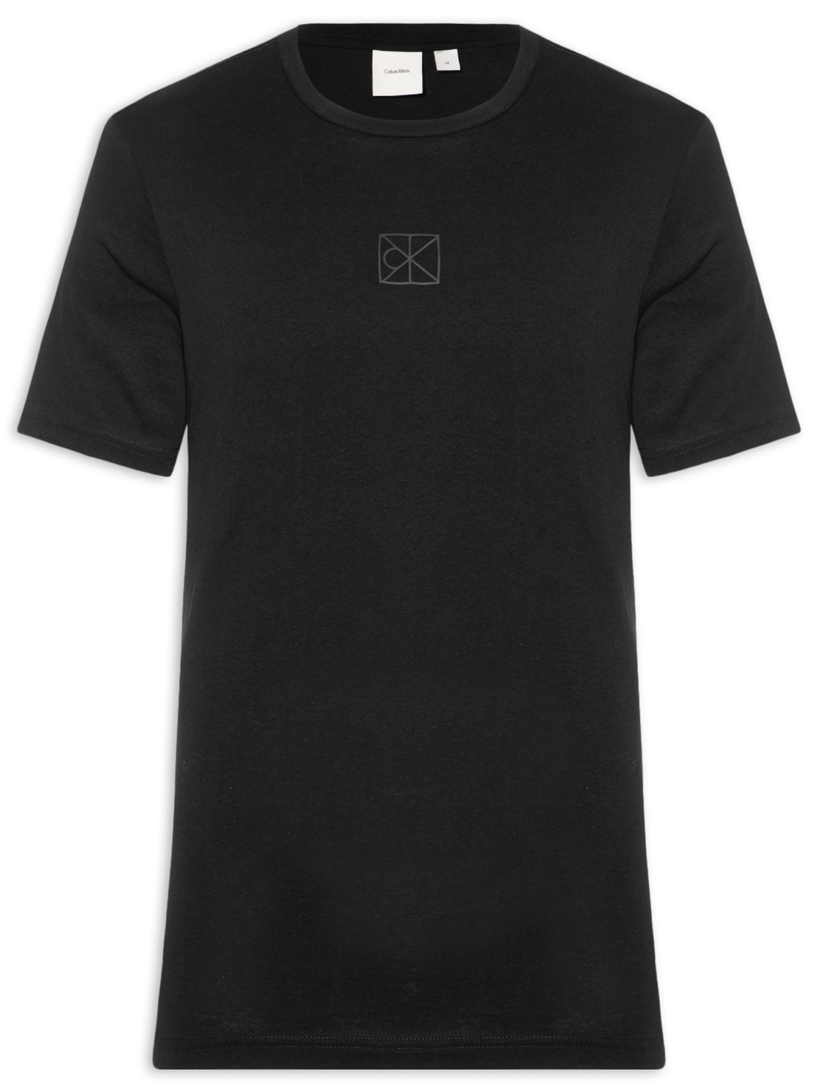 Camiseta Masculina Rubber Patch AOP Preto Calvin Klein