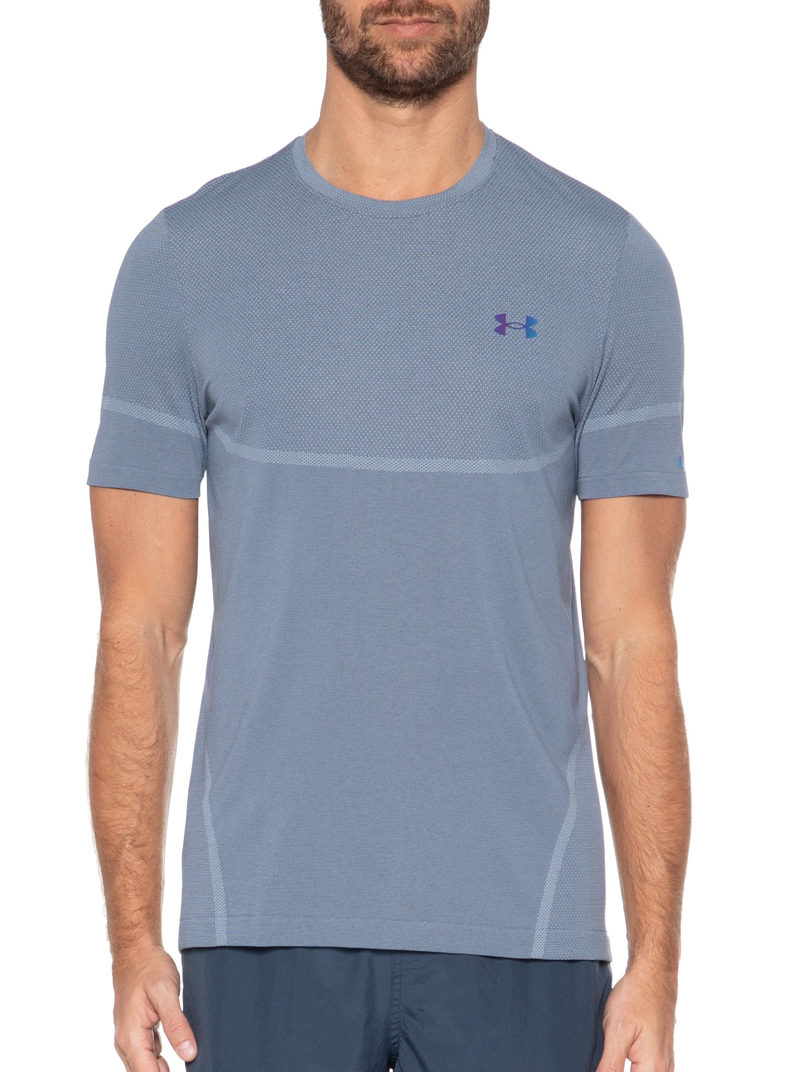 Camiseta Masculina Rush Seamless Azul Under Armour