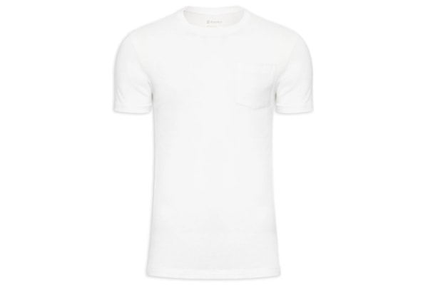 Camiseta Masculina Rustic Pocket E-Basics - Branco