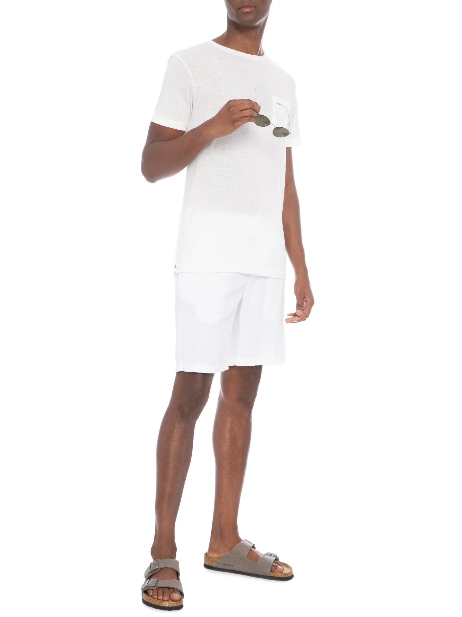 Camiseta Masculina Rustic Pocket E-Basics Branco Osklen