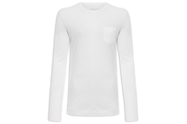 Camiseta Masculina Rustic Pocket E-Basics ML II - Off White